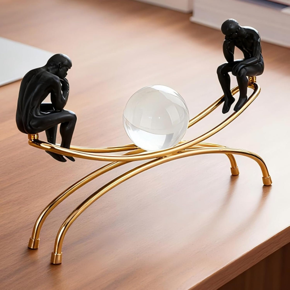 Name Lifestyle Thinker Seesaw Sculpture with Crystal Ball additional product photo