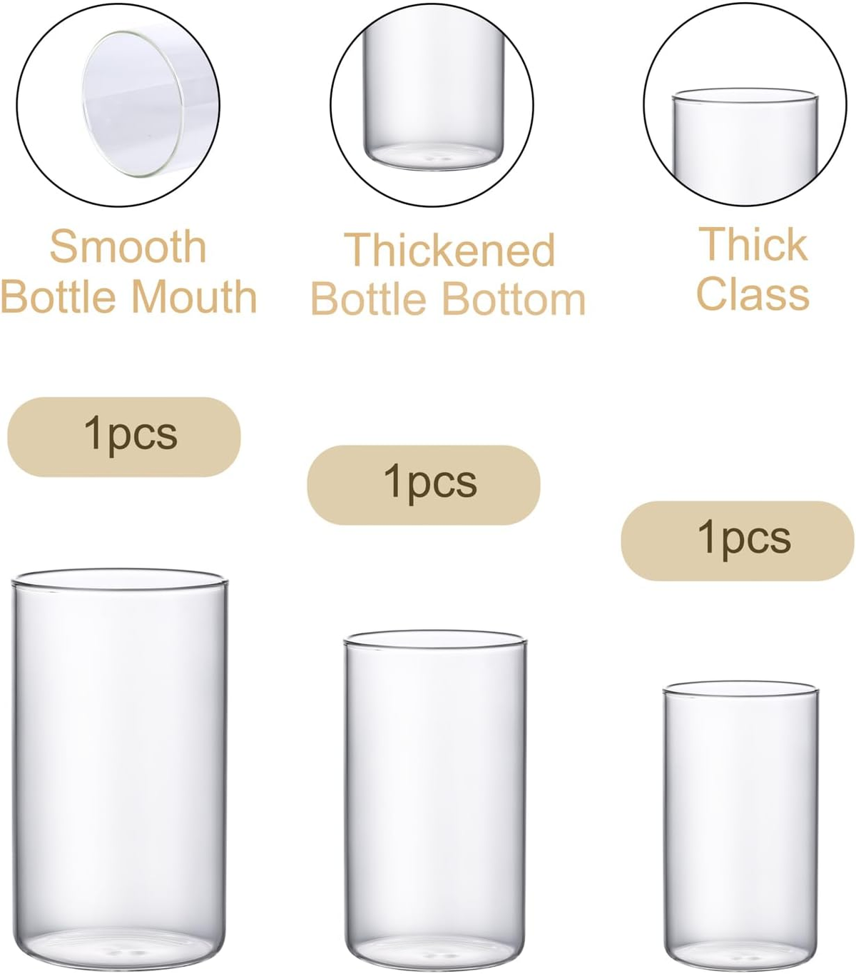 Name Lifestyle Clear Glass Hurricane Candle Holder Set additional product photo