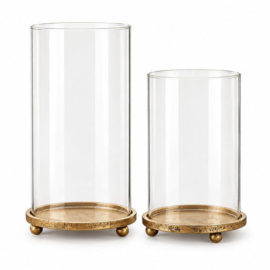Glass Sleeve Hurricane Candle Holders studio product photo