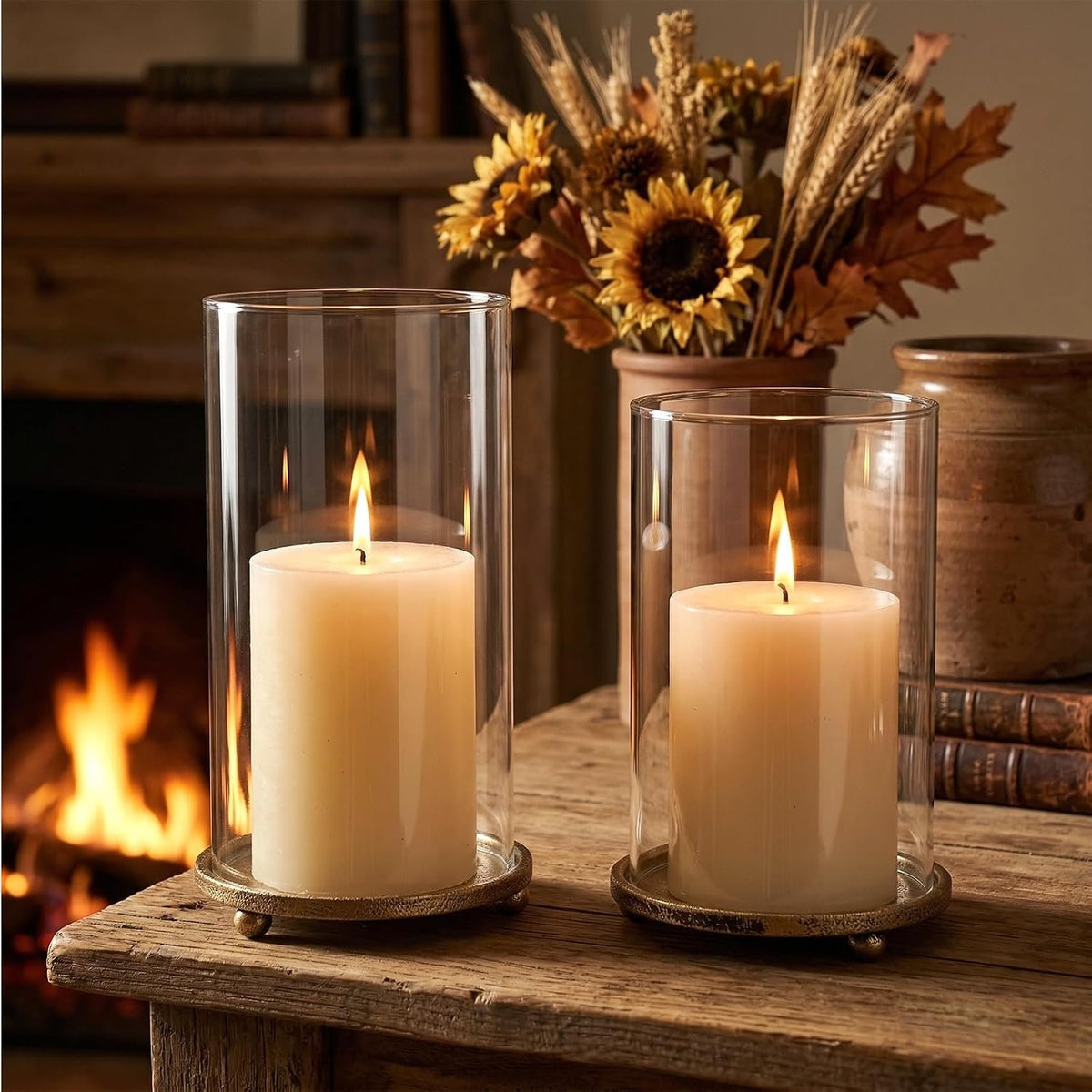 Name Lifestyle Glass Sleeve Hurricane Candle Holders additional product photo
