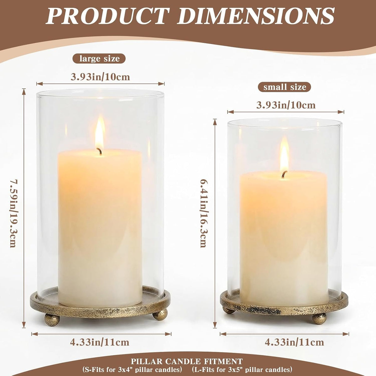 Name Lifestyle Glass Sleeve Hurricane Candle Holders additional product photo