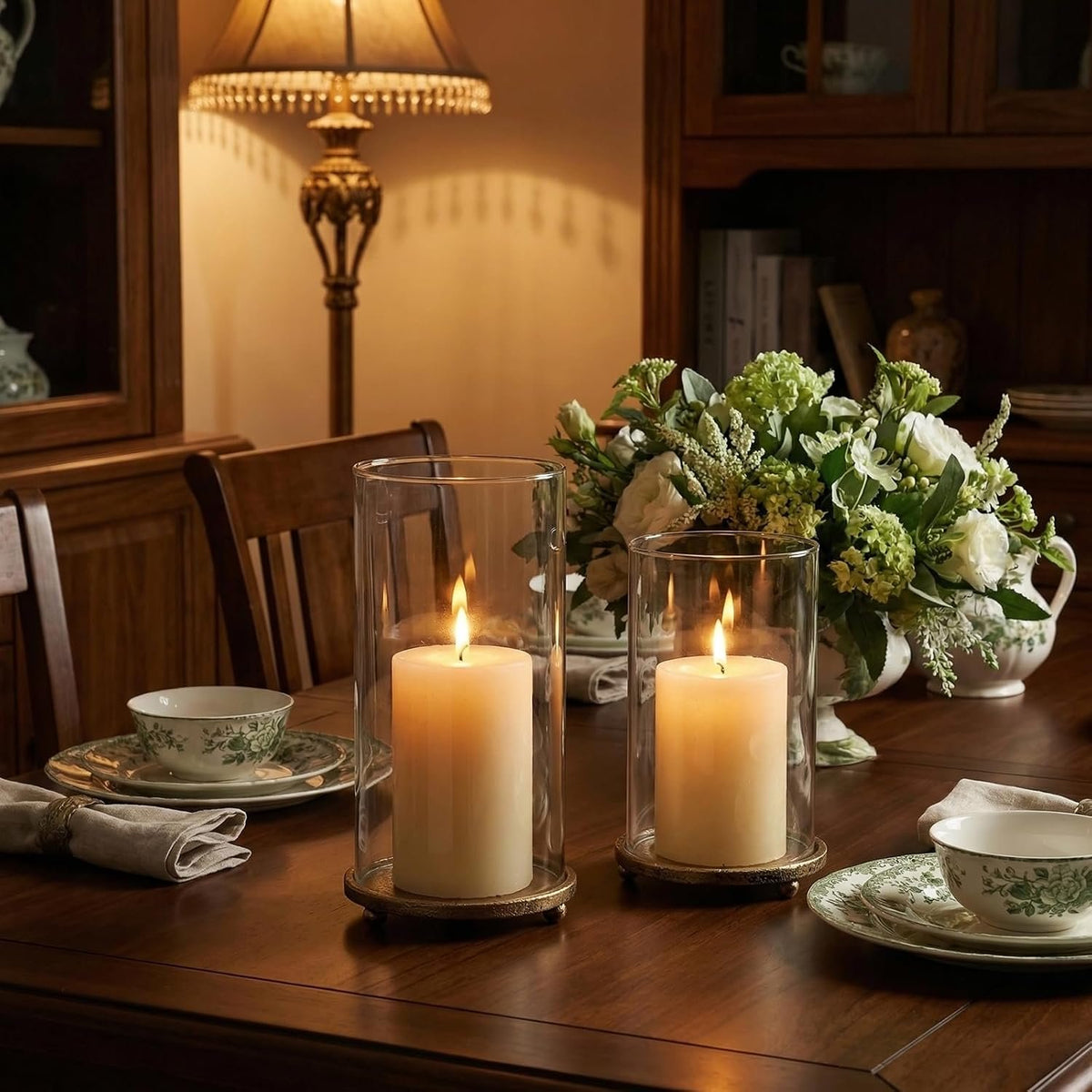 Name Lifestyle Glass Sleeve Hurricane Candle Holders additional product photo