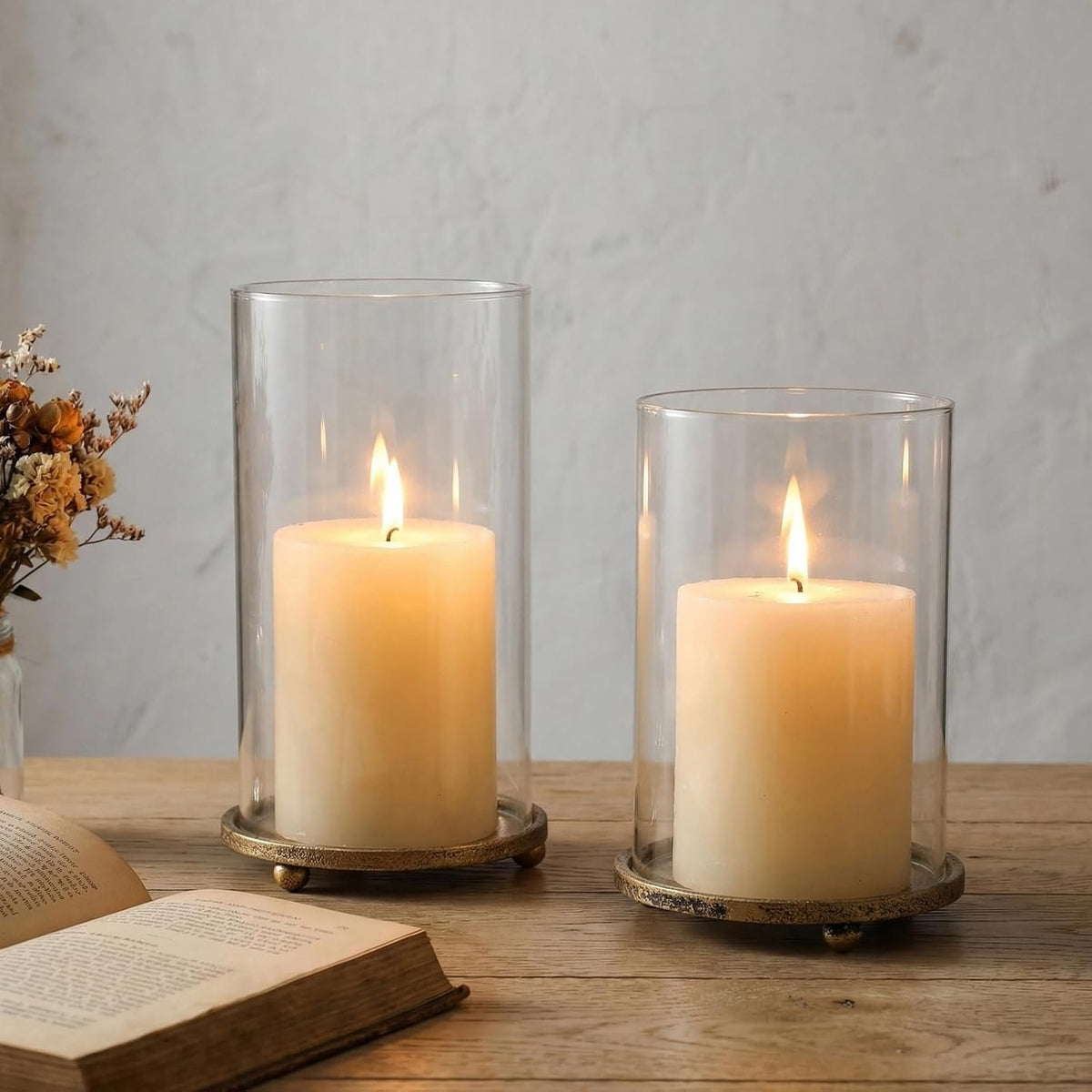 Name Lifestyle Glass Sleeve Hurricane Candle Holders additional product photo