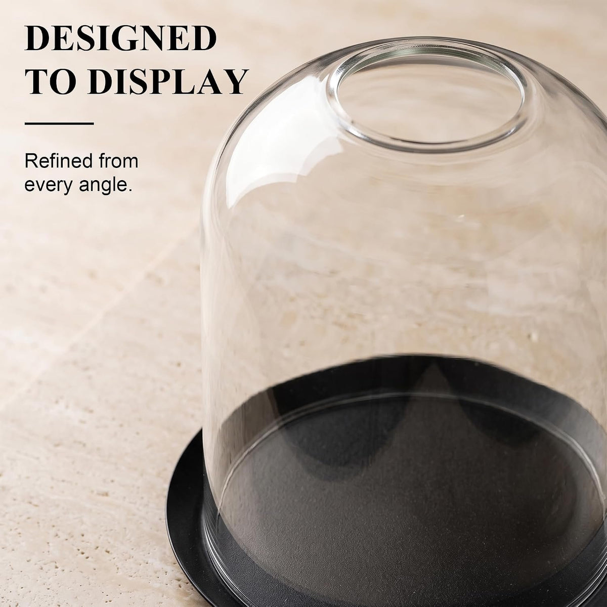 Name Lifestyle Glass Hurricane Candle Holders with Black Plates additional product photo