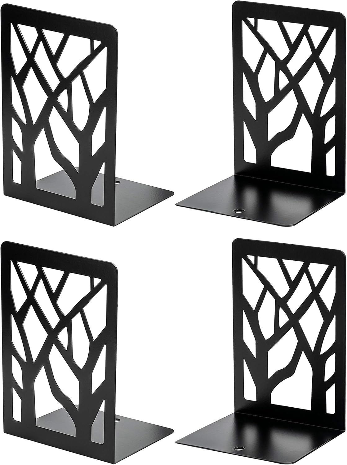 Name Lifestyle Black Steel Tree Cutout Bookends studio product photo