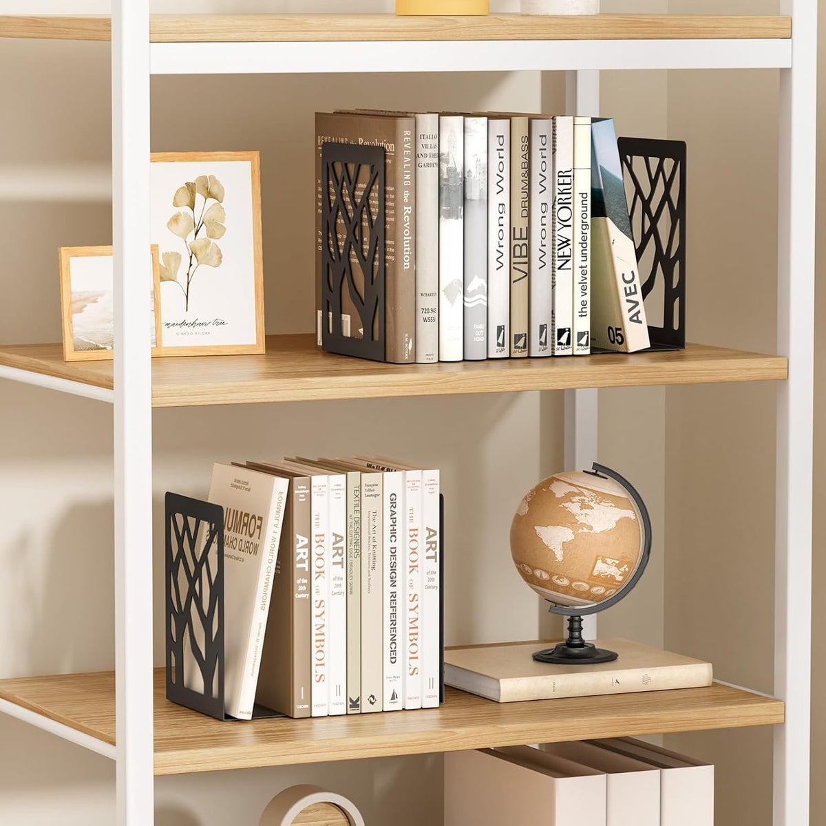 Name Lifestyle Black Steel Tree Cutout Bookends additional product photo