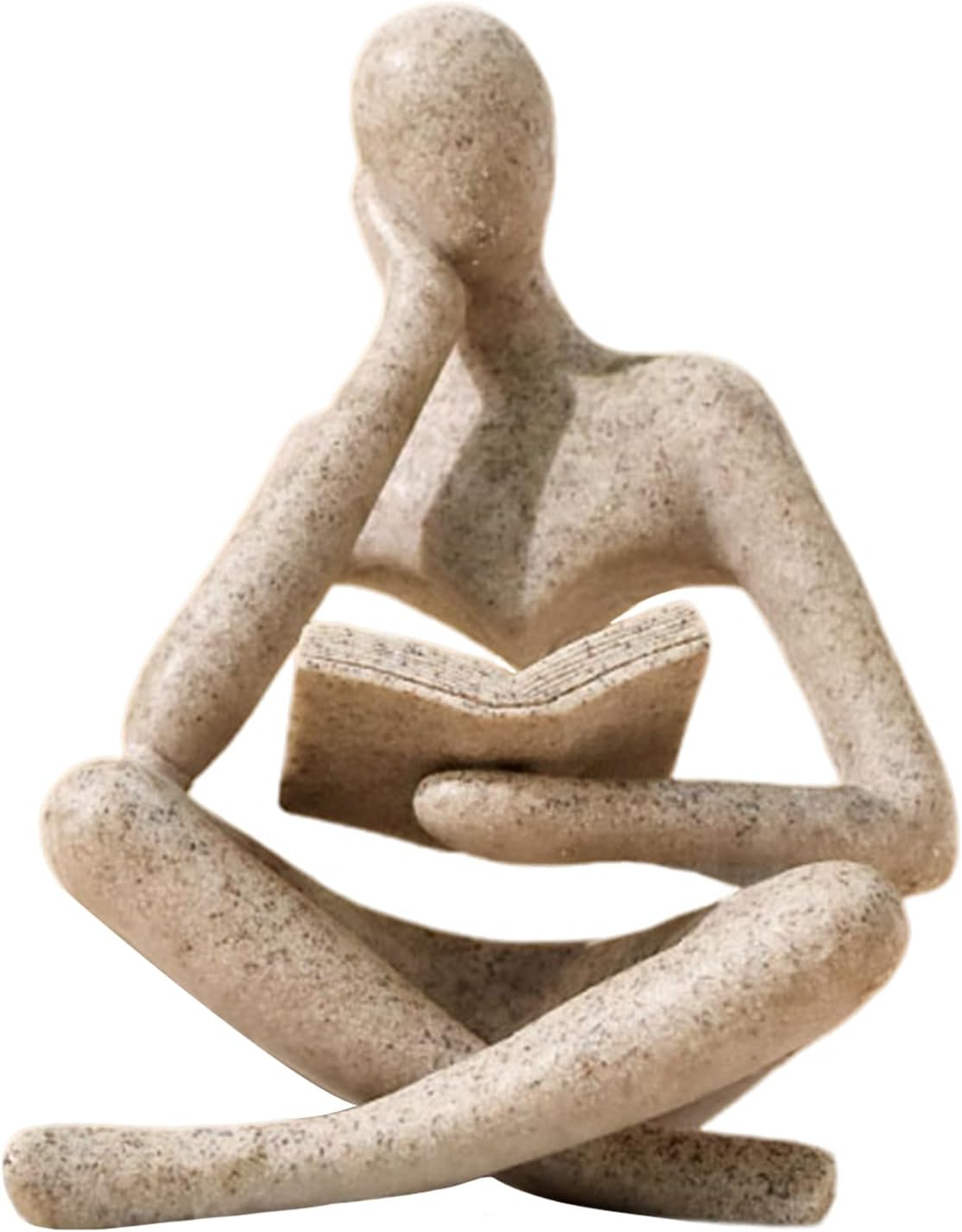 Name Lifestyle Resin Reading Thinker Statue studio product photo