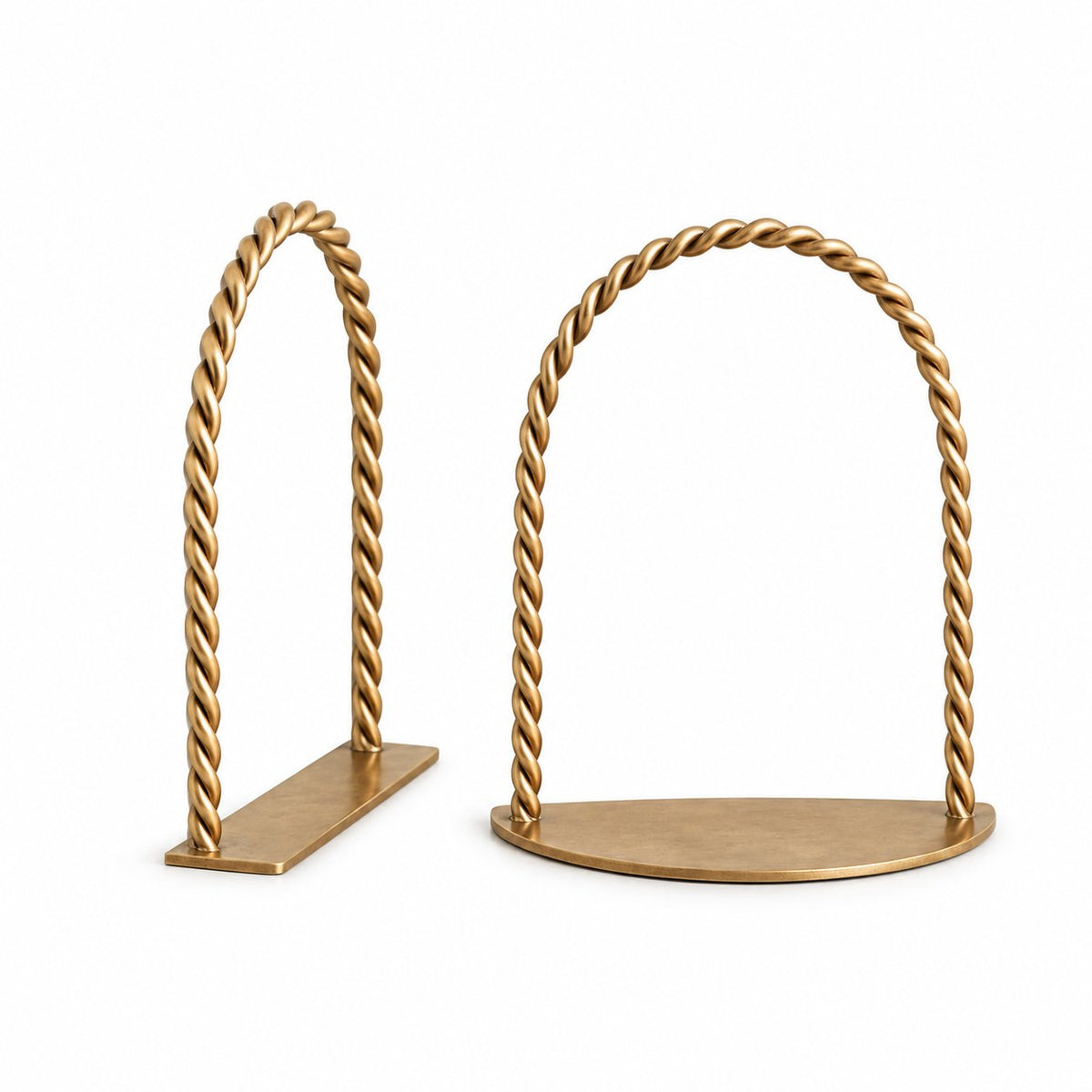 Name Lifestyle Gold Twisted Rope Arch Bookends studio product photo