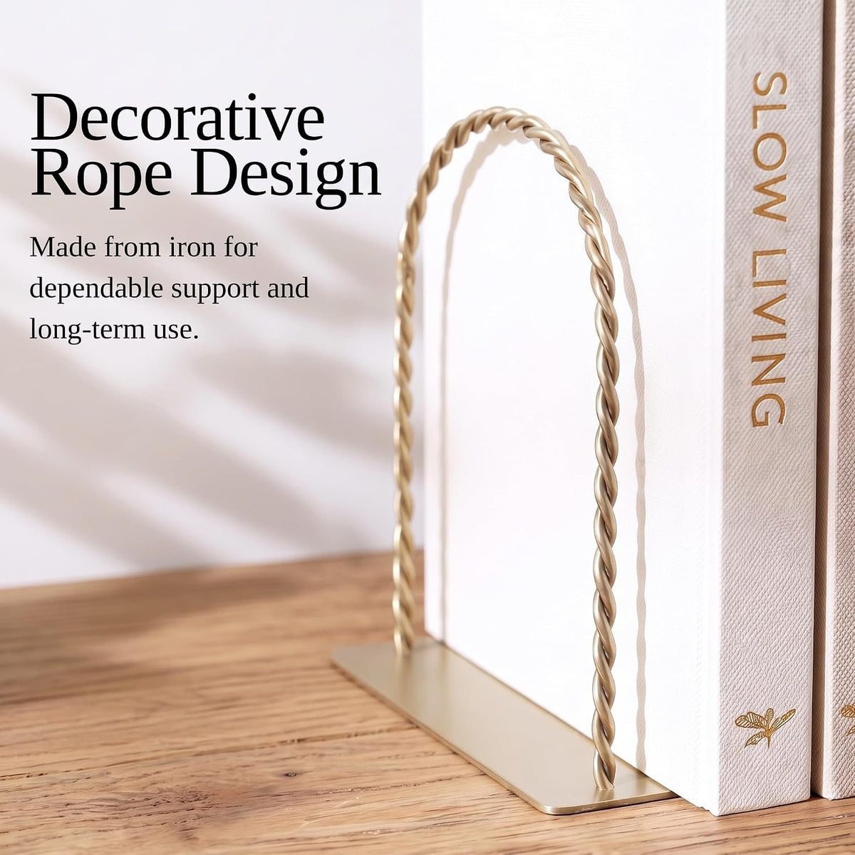Name Lifestyle Gold Twisted Rope Arch Bookends additional product photo