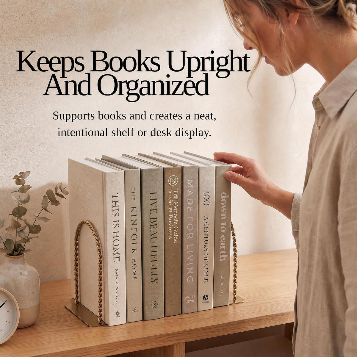 Name Lifestyle Gold Twisted Rope Arch Bookends additional product photo