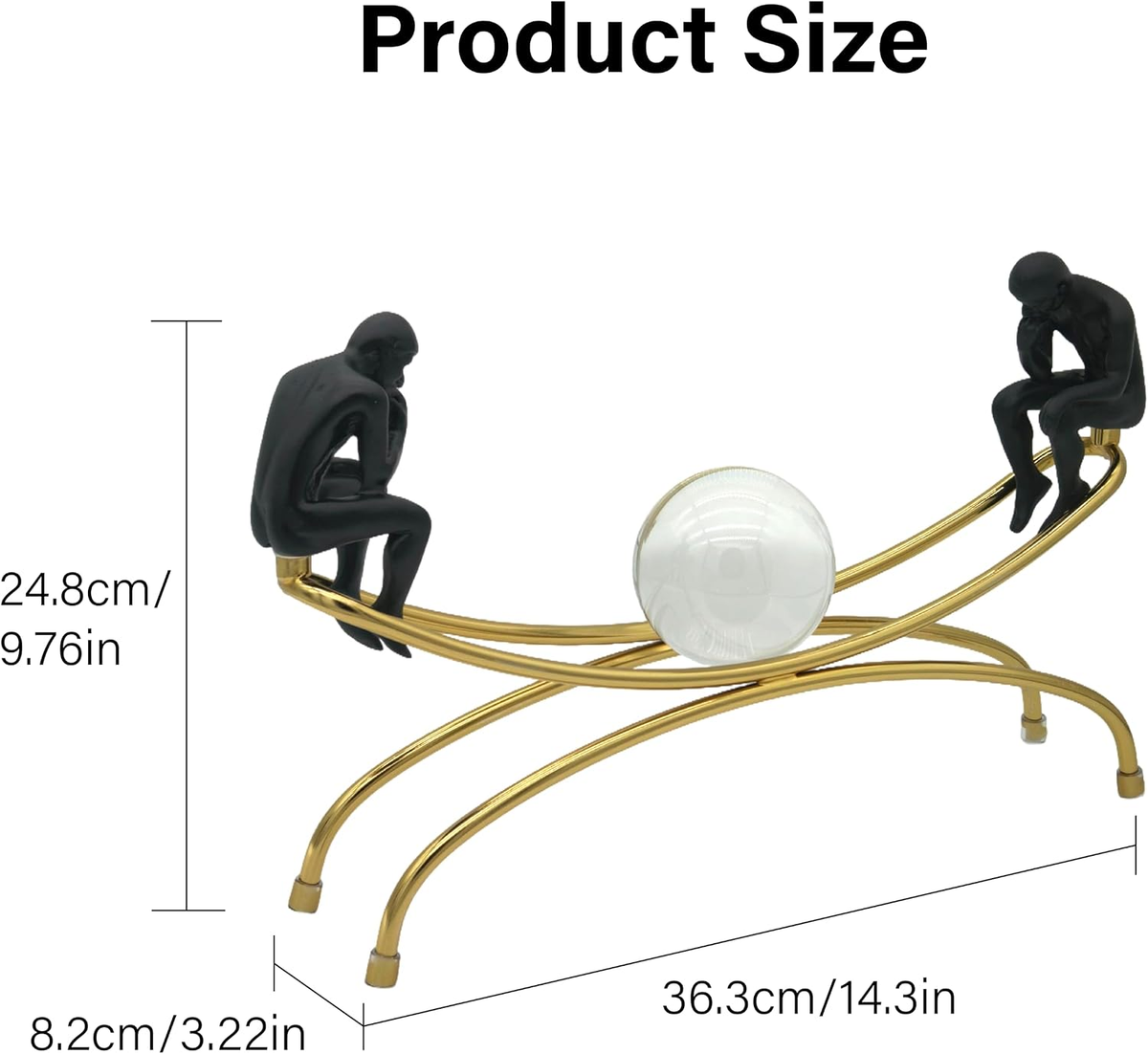 Name Lifestyle Thinker Seesaw Sculpture with Crystal Ball additional product photo