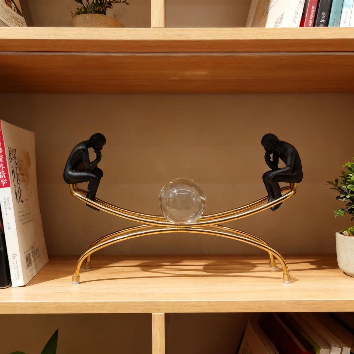 Name Lifestyle Thinker Seesaw Sculpture with Crystal Ball additional product photo