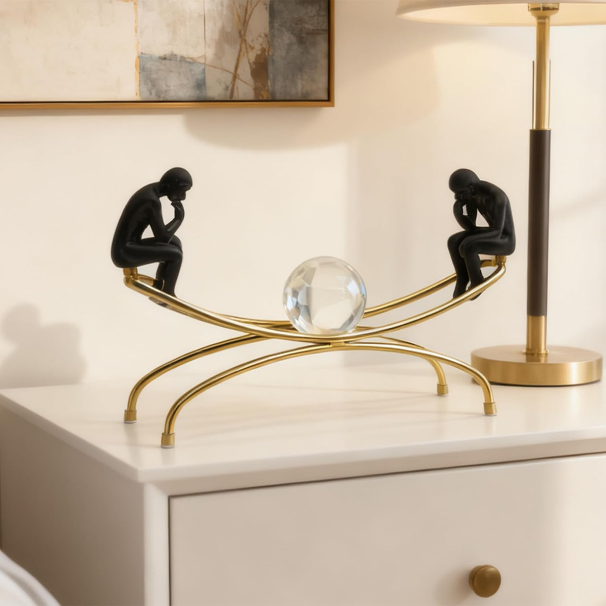 Name Lifestyle Thinker Seesaw Sculpture with Crystal Ball additional product photo