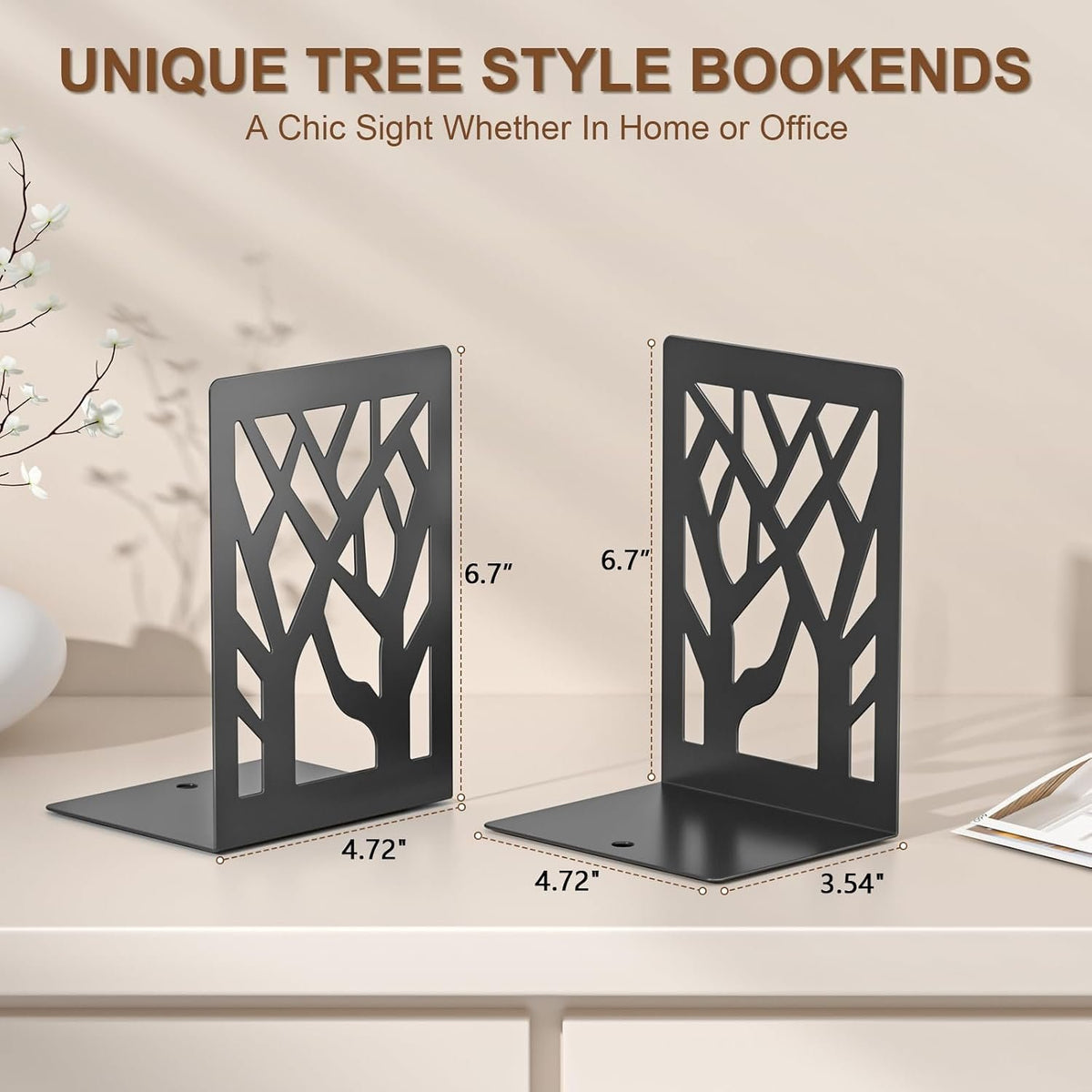 Name Lifestyle Black Metal Tree Branch Bookends additional product photo