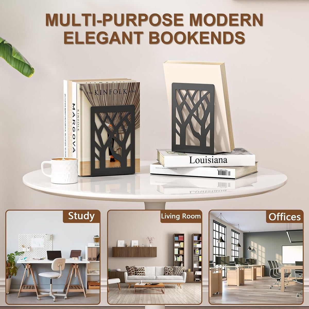Name Lifestyle Black Metal Tree Branch Bookends additional product photo
