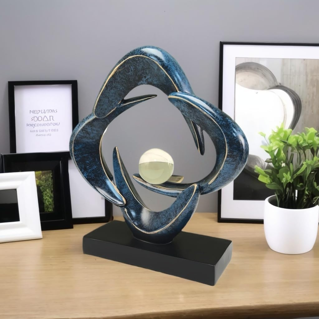 Name Lifestyle Abstract Swirl Resin Sculpture additional product photo