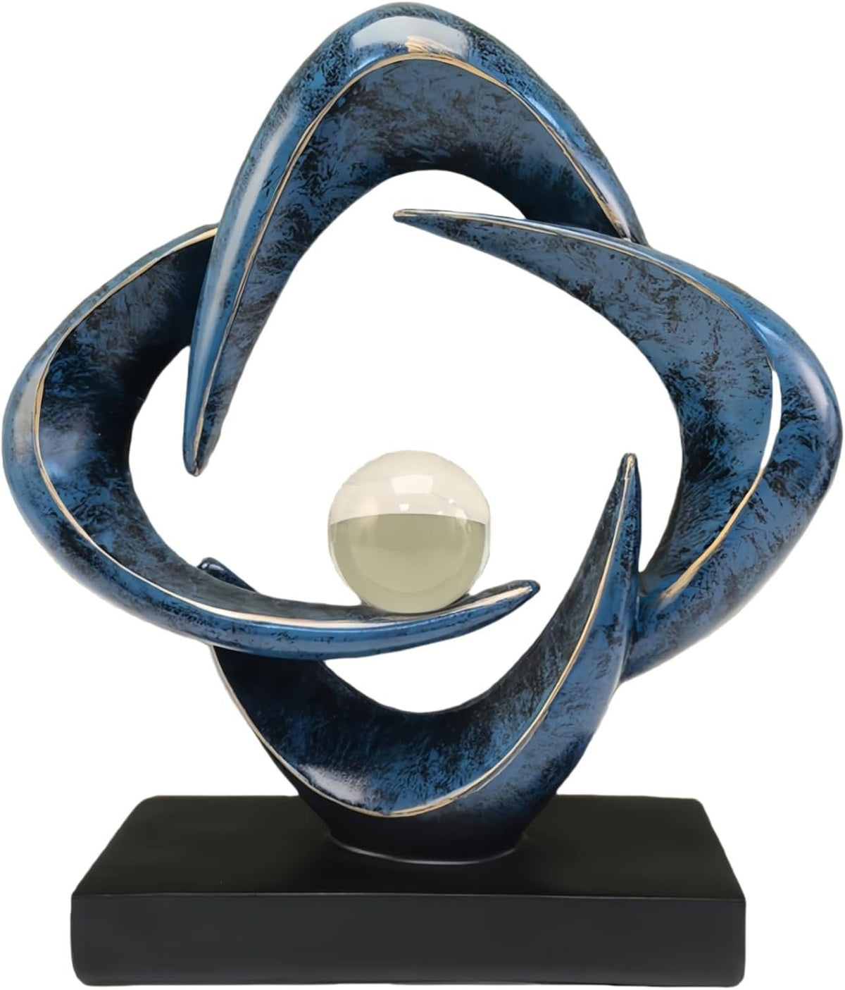 Name Lifestyle Abstract Swirl Resin Sculpture studio product photo