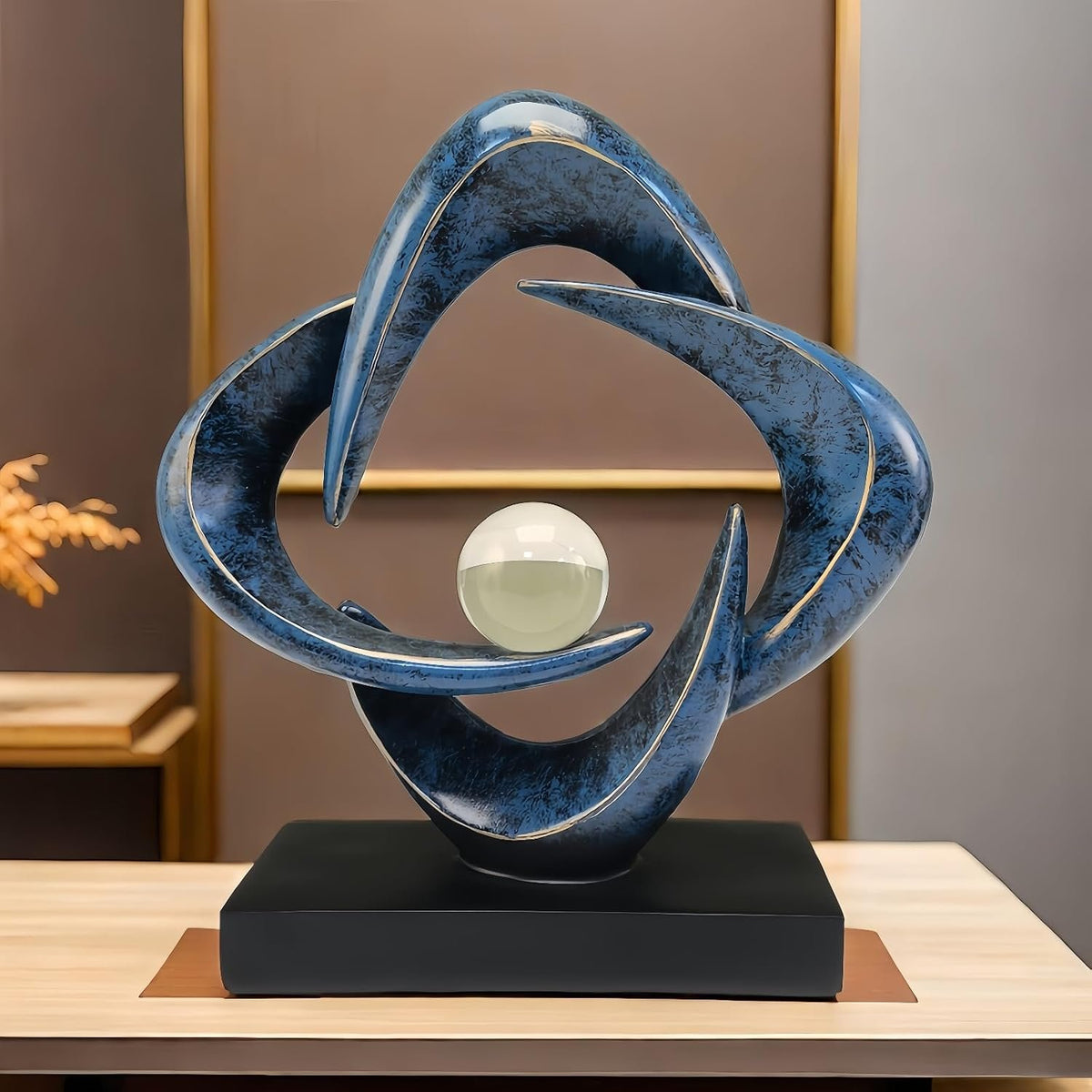Name Lifestyle Abstract Swirl Resin Sculpture additional product photo