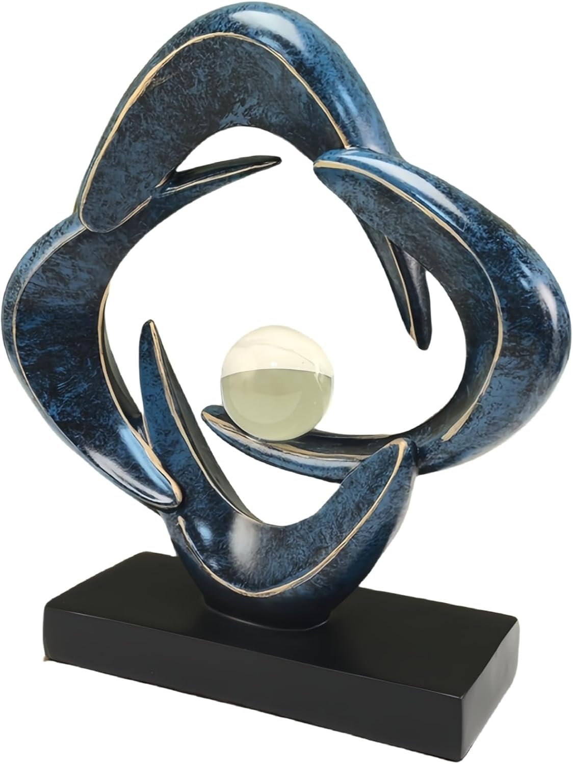 Name Lifestyle Abstract Swirl Resin Sculpture additional product photo