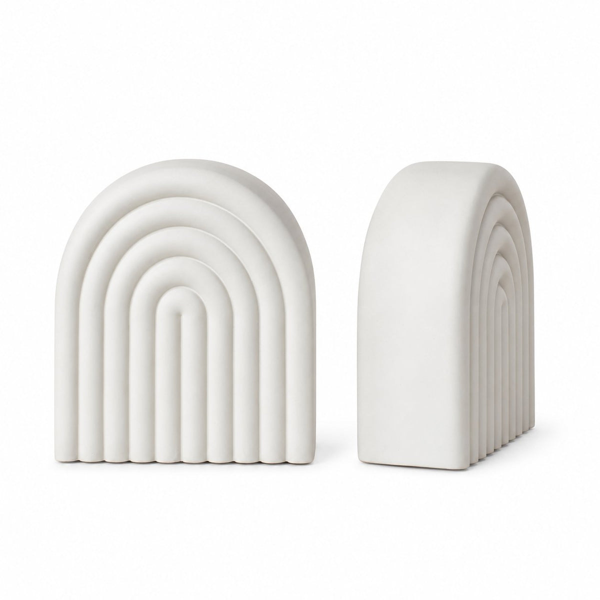Name Lifestyle Concrete Rainbow Arch Bookends studio product photo