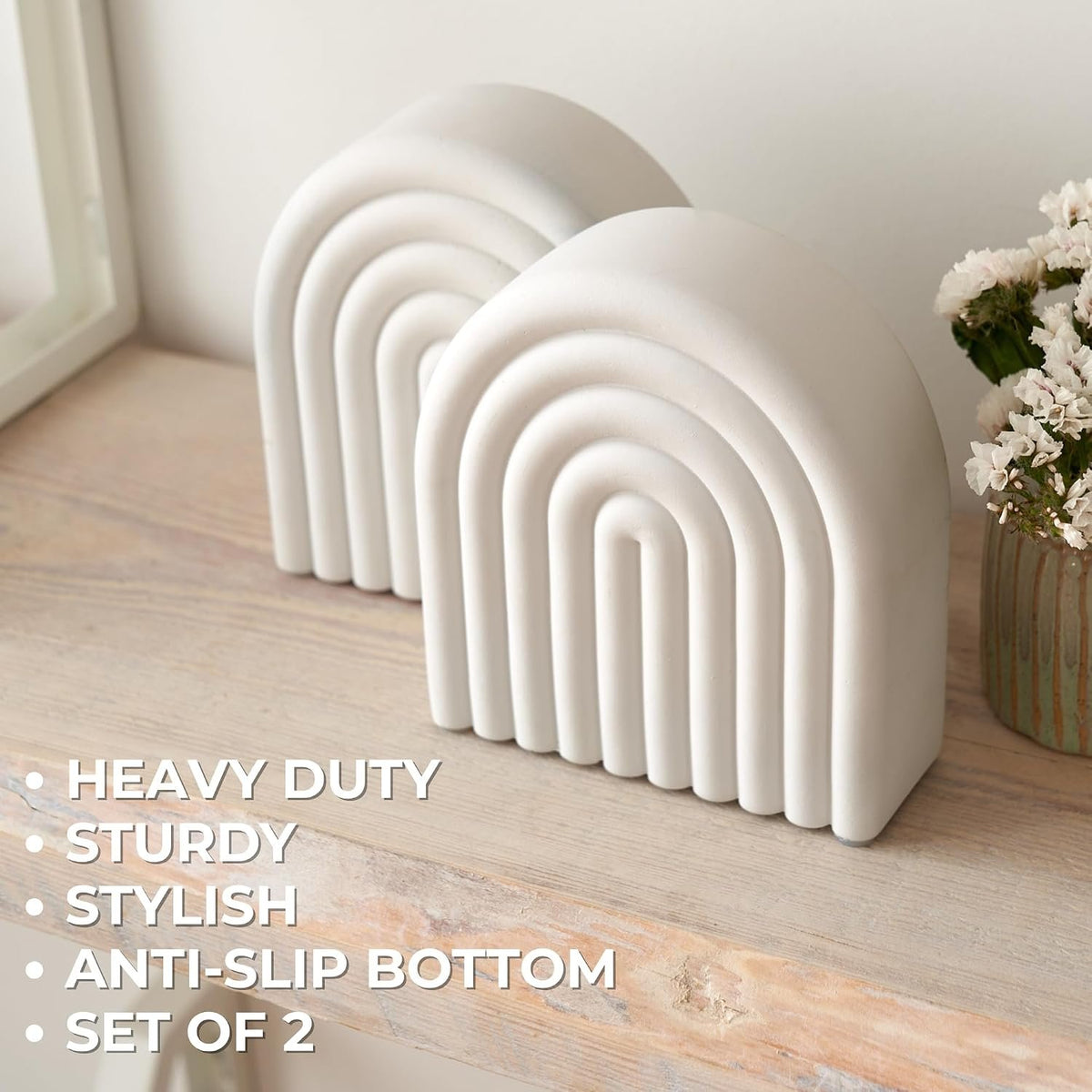 Name Lifestyle Concrete Rainbow Arch Bookends additional product photo