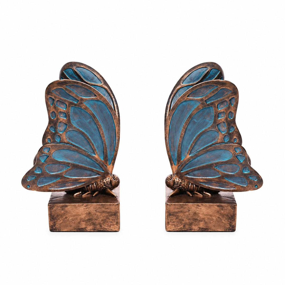 Name Lifestyle Resin Butterfly Bookends studio product photo