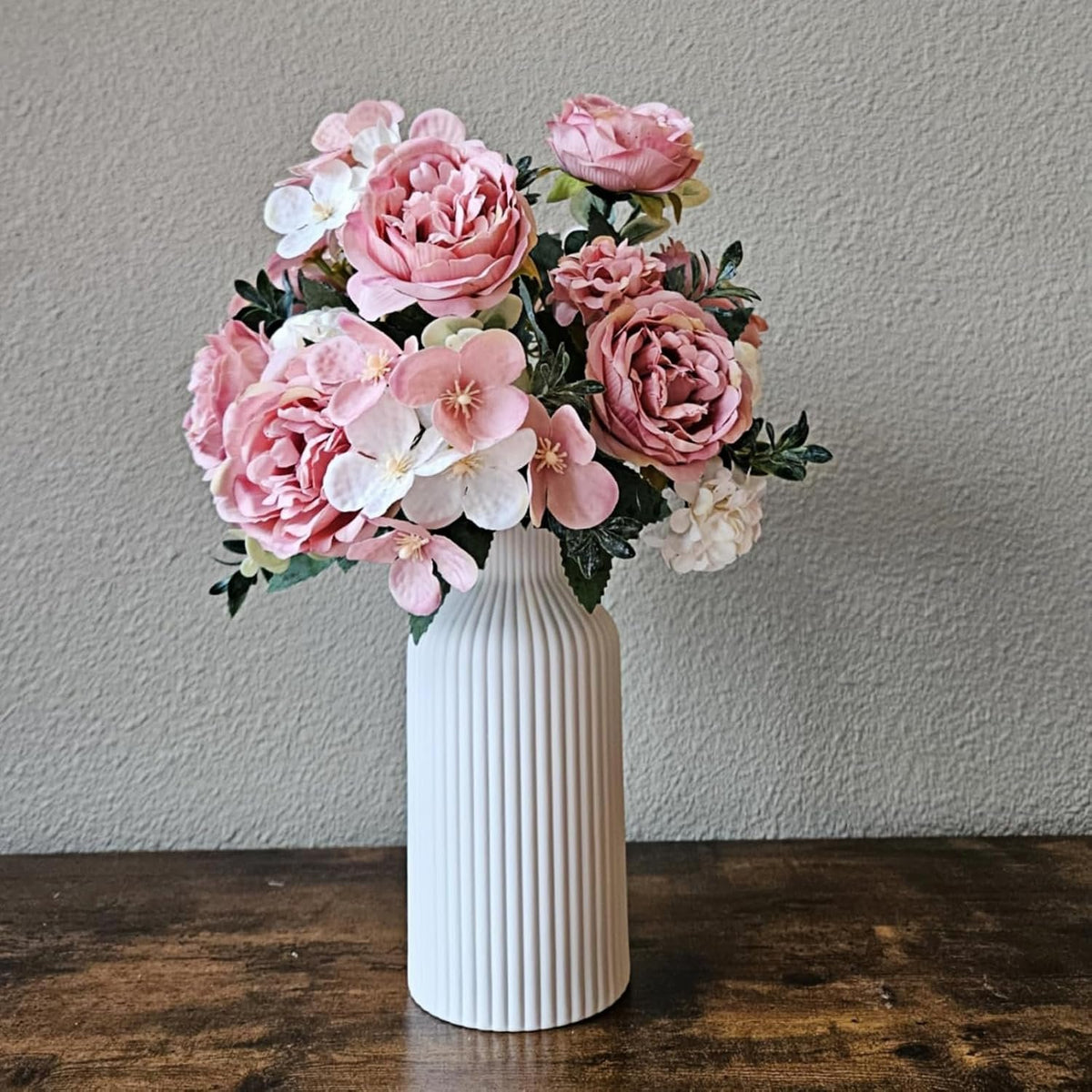 Name Lifestyle White Ribbed Ceramic Bottle Vase additional product photo