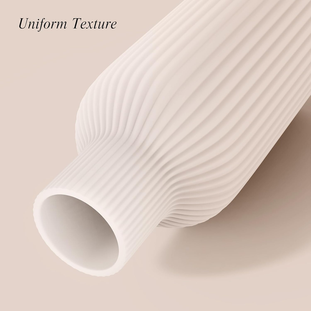 Name Lifestyle White Ribbed Ceramic Bottle Vase additional product photo
