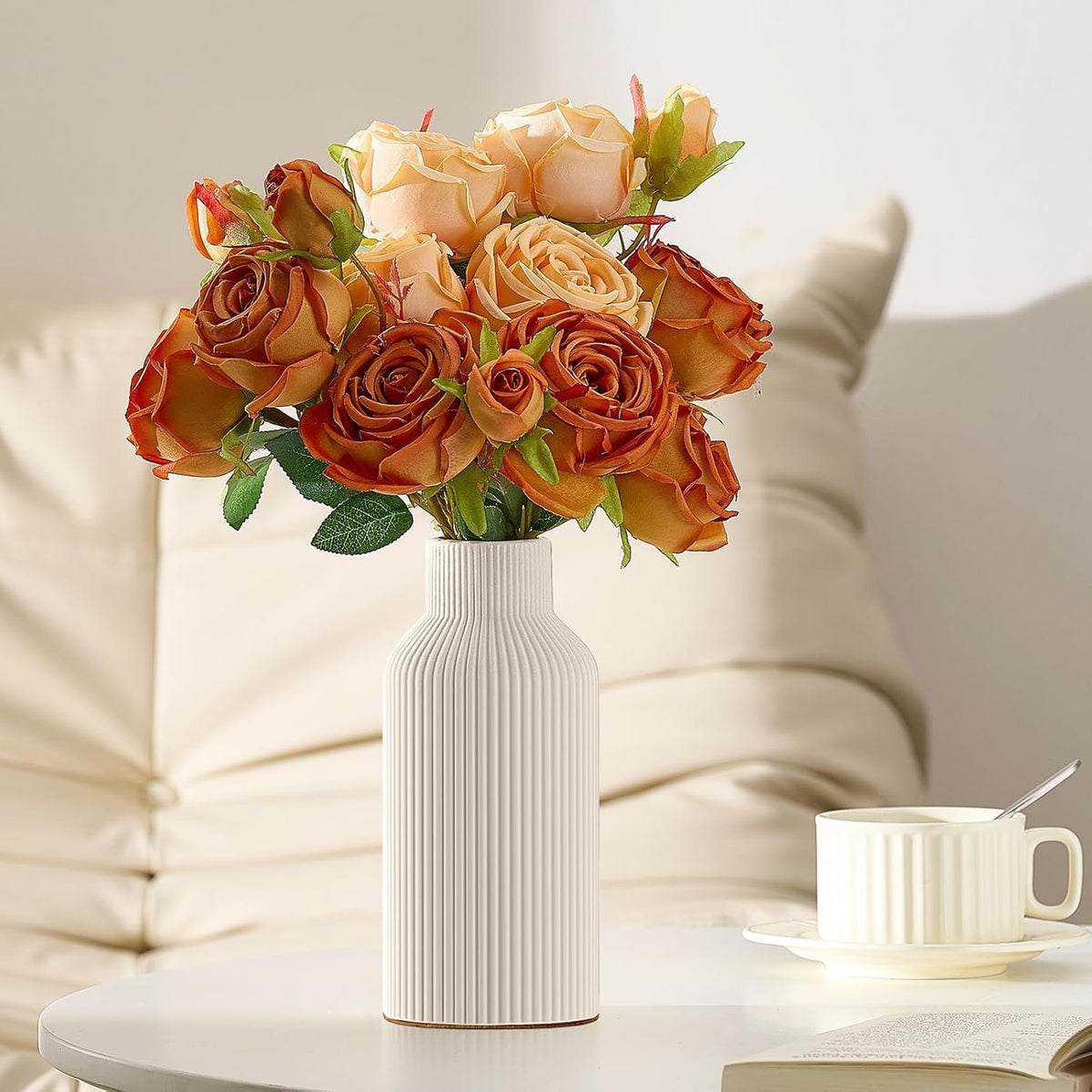 Name Lifestyle Ribbed Ceramic Flower Vase additional product photo