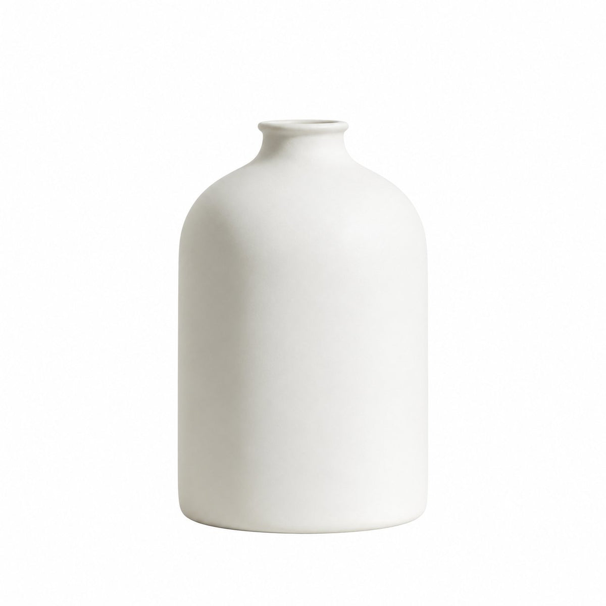 Name Lifestyle Matte Sandy White Ceramic Vase studio product photo