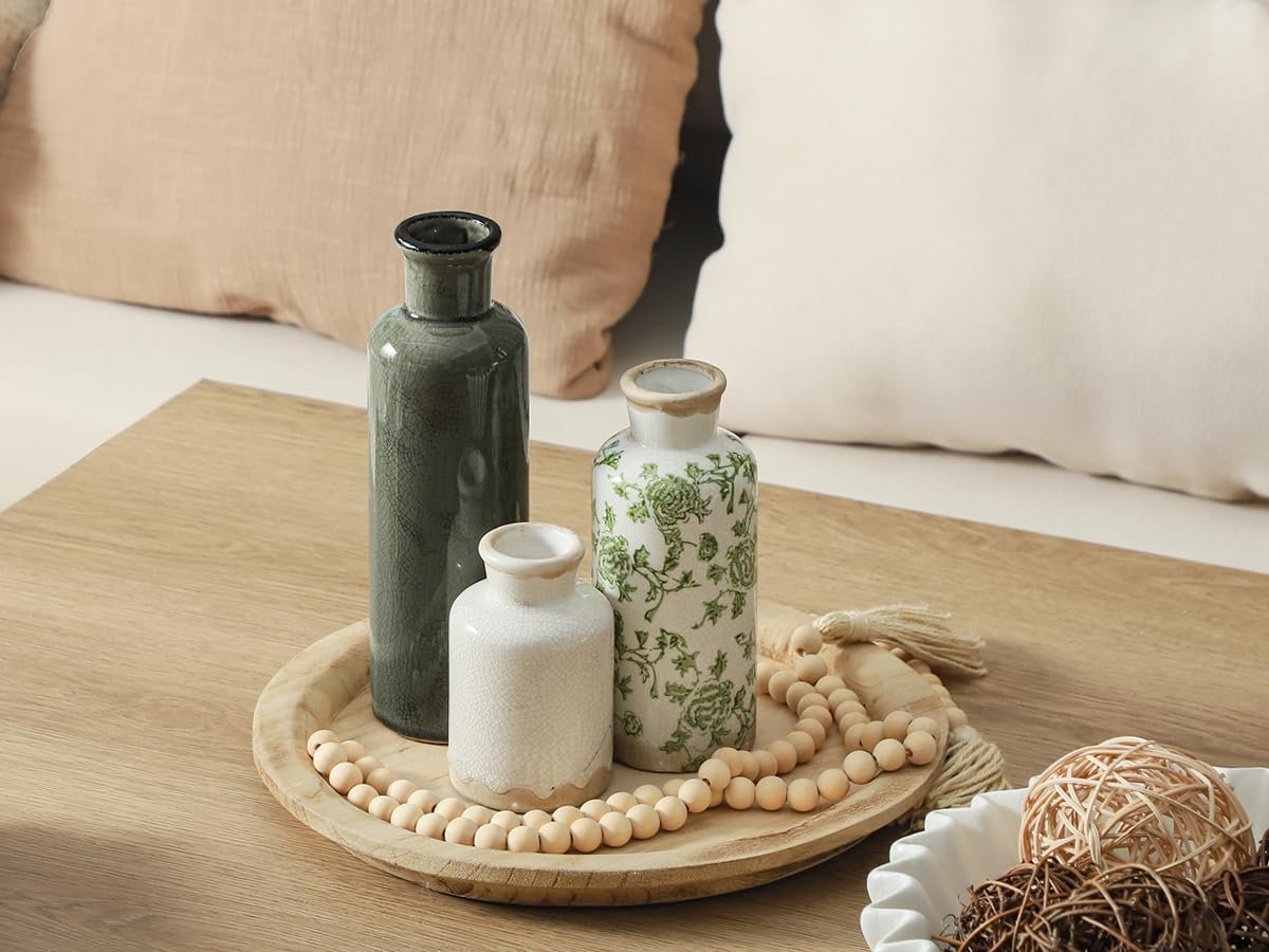 Name Lifestyle Vintage Green Distressed Ceramic Vase Set additional product photo