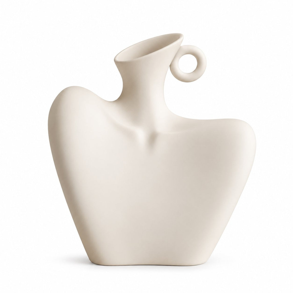 Name Lifestyle White Ceramic Bust Silhouette Vase studio product photo
