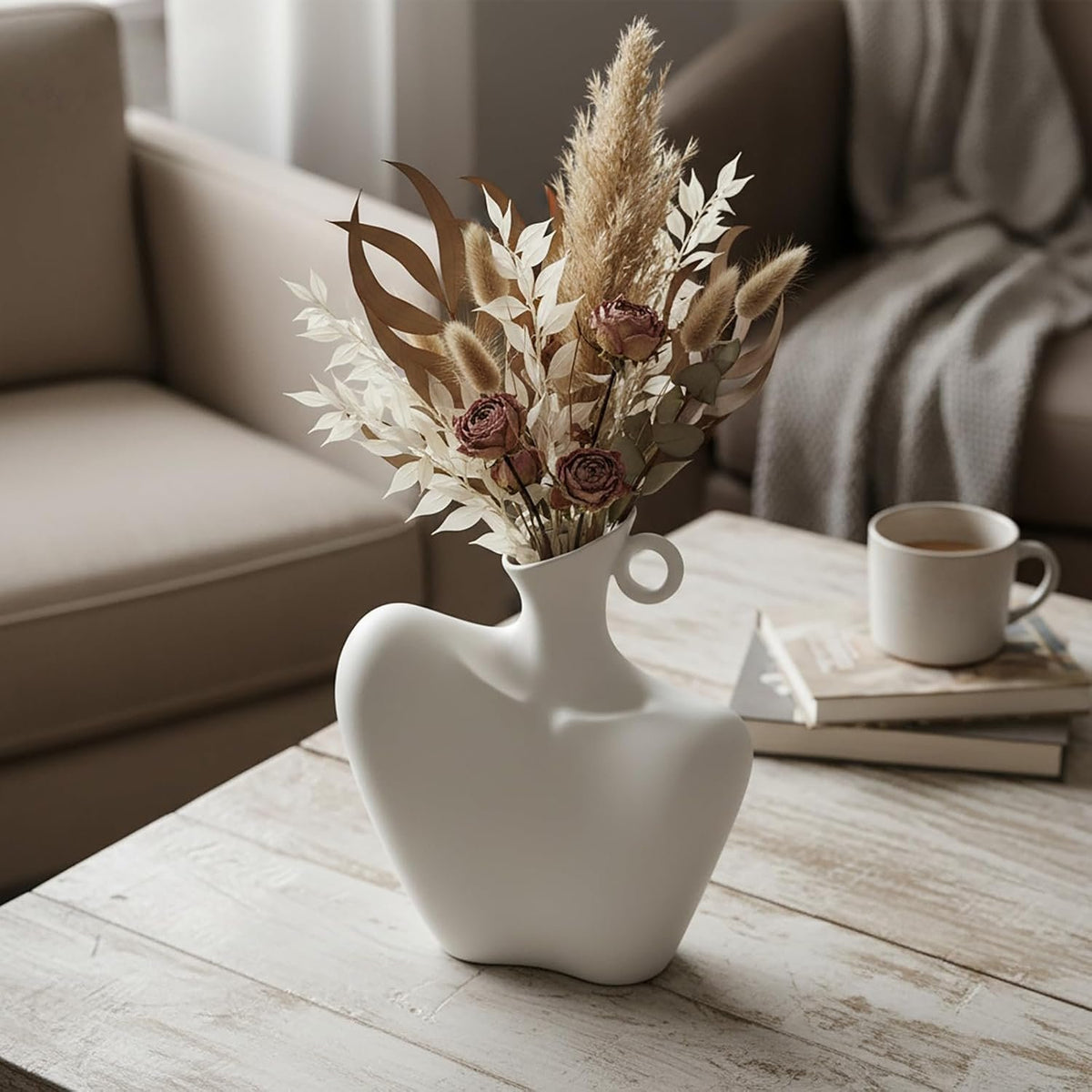 Name Lifestyle White Ceramic Bust Silhouette Vase additional product photo