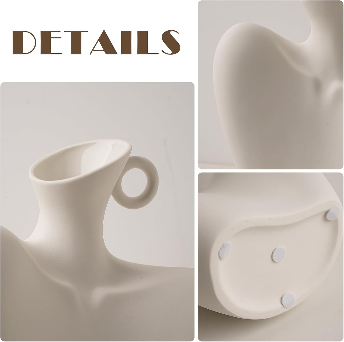 Name Lifestyle White Ceramic Bust Silhouette Vase additional product photo
