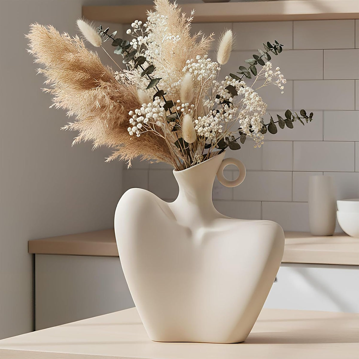 Name Lifestyle White Ceramic Bust Silhouette Vase additional product photo