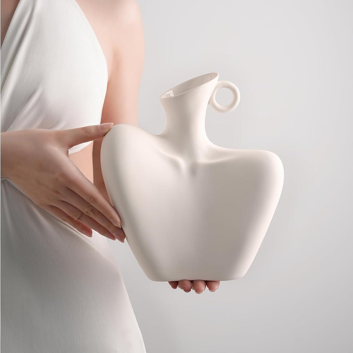 Name Lifestyle White Ceramic Bust Silhouette Vase additional product photo