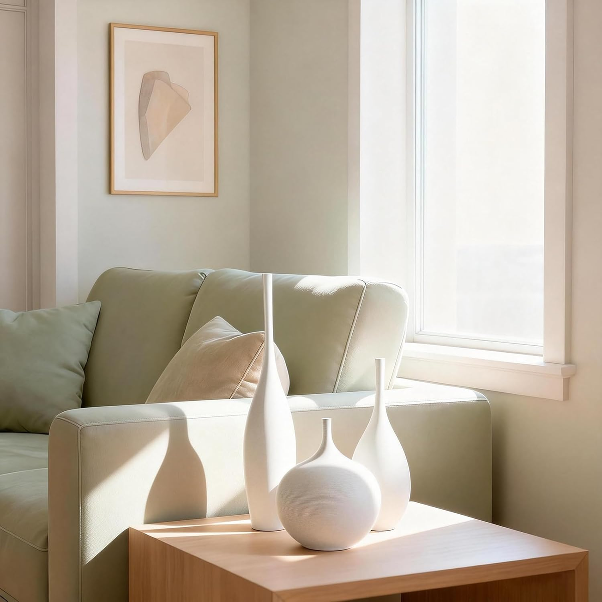 Name Lifestyle Matte White Ceramic Bud Vase Set additional product photo